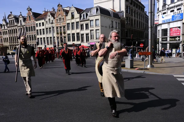 Celebrazione di Saint-Arnould, Patrono dei birrai a Bruxelles — Foto Stock