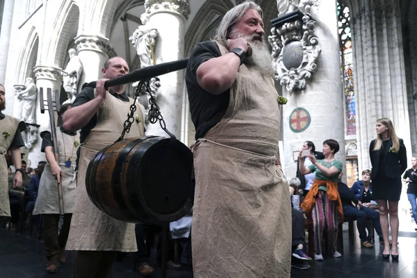 Celebrazione di Saint-Arnould, Patrono dei birrai a Bruxelles — Foto Stock