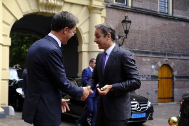 Hollanda Başbakanı Mark Rutte, Yunanistan Başbakanı Kyriakos Mitsotakis ile 3 Eylül 2019'da Hollanda'nın Lahey kentinde bir araya geldi.