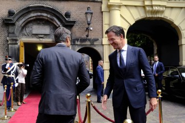 Hollanda Başbakanı Mark Rutte, Yunanistan Başbakanı Kyriakos Mitsotakis ile 3 Eylül 2019'da Hollanda'nın Lahey kentinde bir araya geldi.