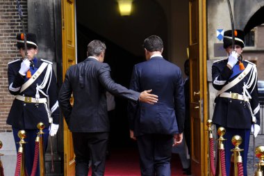 Hollanda Başbakanı Mark Rutte, Yunanistan Başbakanı Kyriakos Mitsotakis ile 3 Eylül 2019'da Hollanda'nın Lahey kentinde bir araya geldi.