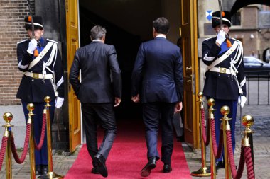 Hollanda Başbakanı Mark Rutte, Yunanistan Başbakanı Kyriakos Mitsotakis ile 3 Eylül 2019'da Hollanda'nın Lahey kentinde bir araya geldi.