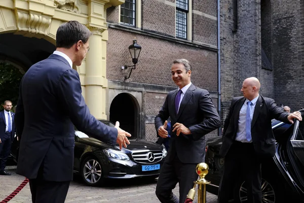 Dutch Prime Minister Mark Rutte Meets Greek Prime Minister Kyriakos — Stock Photo, Image