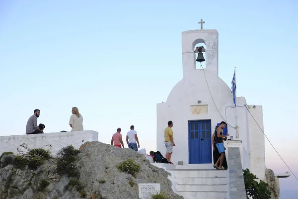 Západ Slunce Těší Slunci Chory Ostrova Serifos Řecku 2019 — Stock fotografie