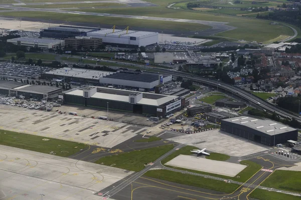 Vue Aérienne Aéroport International Bruxelles Belgique Août 2019 — Photo