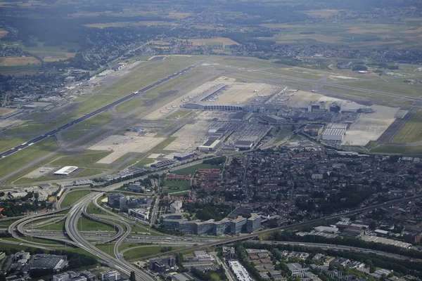 Vue Aérienne Aéroport International Bruxelles Belgique Août 2019 — Photo