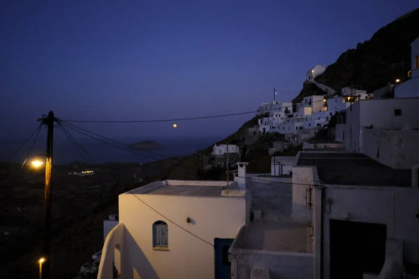 Exteriér Tradičních Styků Choru Řeckým Ostrově Serifos Srpen 2019 — Stock fotografie