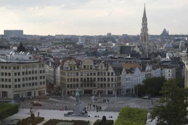 10 Eylül 2019'da Belçika'nın Brüksel şehrinin panoramik görünümü