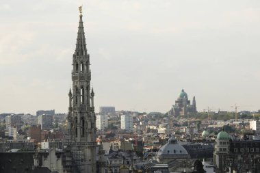 10 Eylül 2019'da Belçika'nın Brüksel şehrinin panoramik görünümü