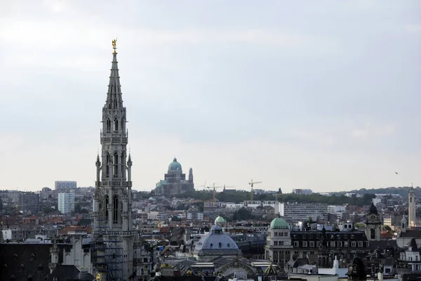 10 Eylül 2019'da Belçika'nın Brüksel şehrinin panoramik görünümü