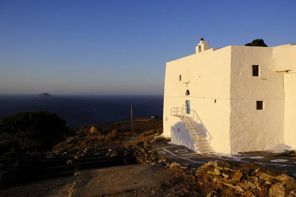 Exterior View Iconic Greek Orthodox Church Greek Island Serifos Aug — Stock Photo, Image