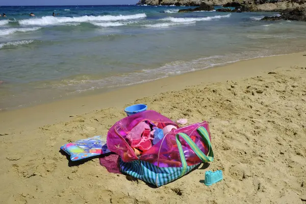 Plastic Toys Beach Serifos Greece Aug 2019 — Stock Photo, Image