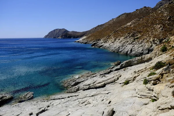 Panorama Skalnaté Pláže Ostrově Serifos Řecko Dne Srpen 2019 — Stock fotografie
