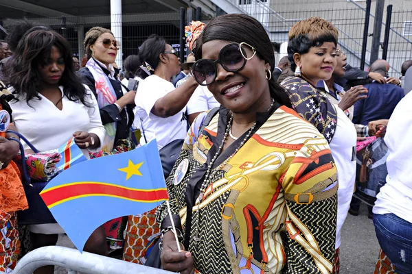Partidarios del presidente de la República Democrática del Congo, Felix Tshis — Foto de Stock