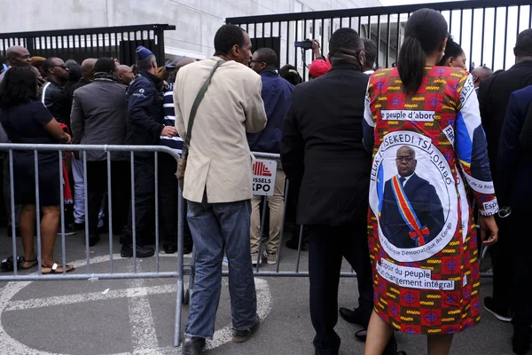 Υποστηρικτές του Προέδρου της Λαϊκής Δημοκρατίας του Κονγκό Φήλιξ Τσης — Φωτογραφία Αρχείου
