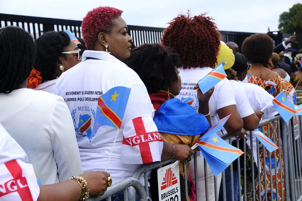 Υποστηρικτές του Προέδρου της Λαϊκής Δημοκρατίας του Κονγκό Φήλιξ Τσης — Φωτογραφία Αρχείου