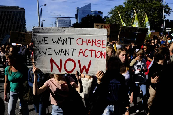 België klimaat protesten — Stockfoto