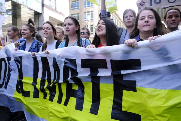 Belgijskie protesty klimatyczne — Zdjęcie stockowe