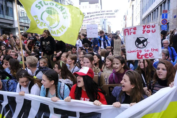 Protestos Climáticos na Bélgica — Fotografia de Stock