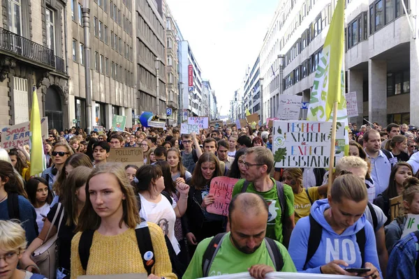 Климатические протесты в Бельгии — стоковое фото