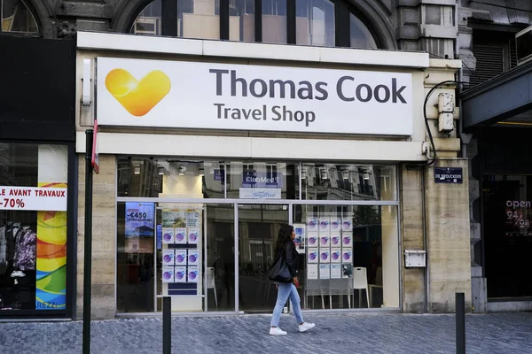 "Thomas Cook Travel Company Closes". Брюссель, Бельгия — стоковое фото