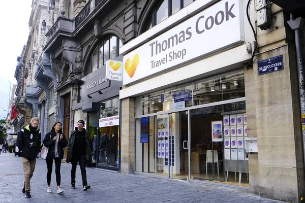 Томас Кук Туристична компанія закривається. Брюссель, Бельгія — стокове фото