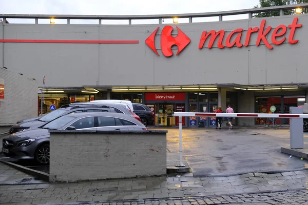 Внешний Вид Супермаркета Carrefour Турне Бельгия Сентября 2019 Года — стоковое фото