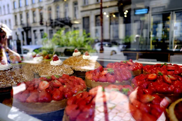 Sobremesas Doces Guloseimas Venda Pastelaria Tournai Bélgica Setembro 2019 — Fotografia de Stock