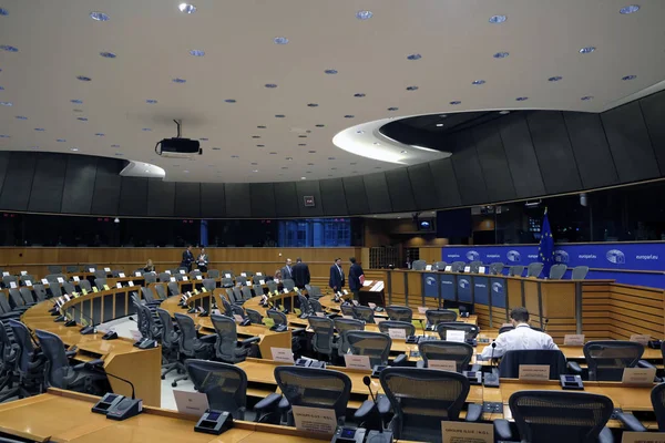 Пленарне Засідання Комітету Європейського Парламенту Брюсселі Бельгія Від Вересня 2019 — стокове фото