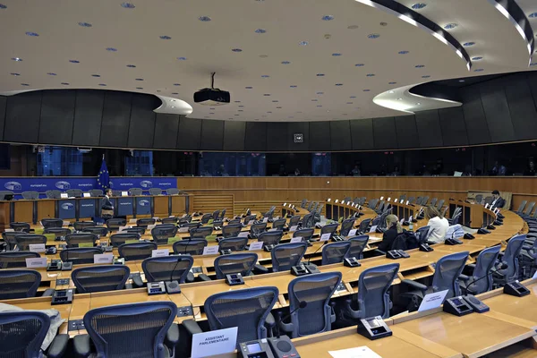 Sala Plenarna Komisji Parlamentu Europejskiego Brukseli Belgia Września 2019 — Zdjęcie stockowe
