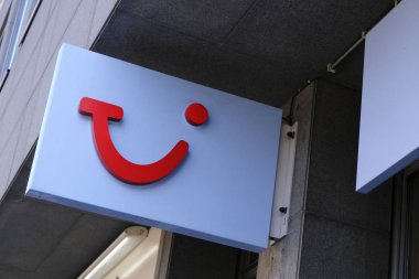 Brüksel'de Tui seyahat operatörleri ofis dış görünümü , Belçika Eylül'de 27, 2019.