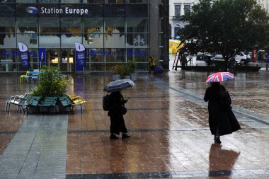 Brüksel'de şiddetli yağış, Belçika