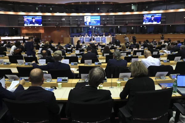 Засідання Європейського парламенту з Комісарів — стокове фото