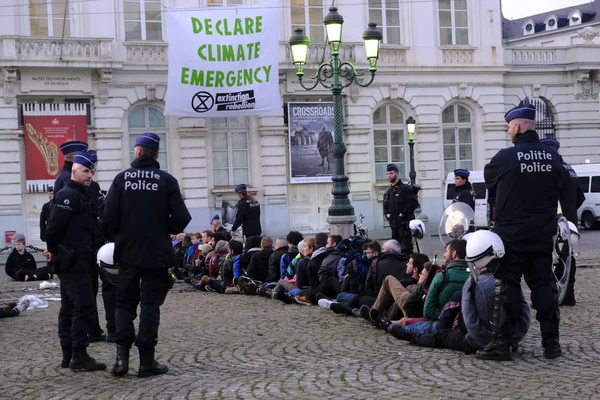 Brüksel 'de Yok Olma İsyanı gösterisi — Stok fotoğraf