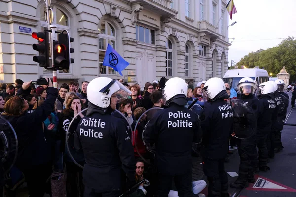 Manifestación de rebelión de extinción en Bruselas — Foto de Stock