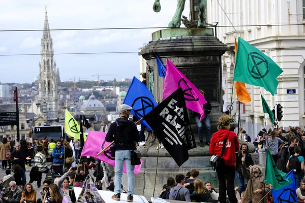 Demonstrace vyhlazovací vzpoury v Bruselu — Stock fotografie