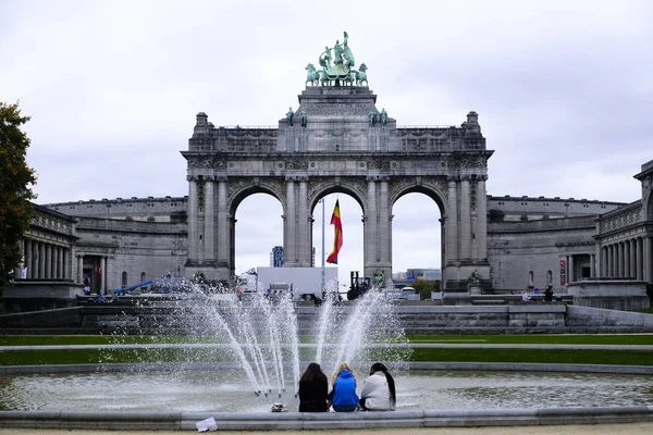 Folk Turnerar Park Cinquantenaire Bryssel Belgien Den Oktober 2019 — Stockfoto