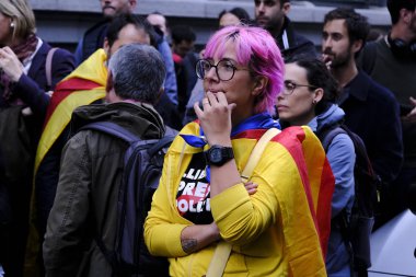 Katalan siyasetçilerin cezalarına tepki olarak protesto 