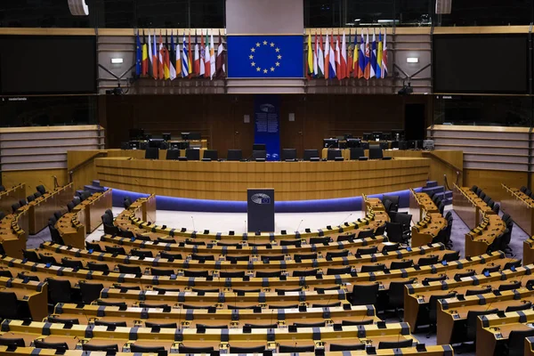 Sala Plenaria Del Parlamento Europeo Bruselas Bélgica Octubre 2019 —  Fotos de Stock