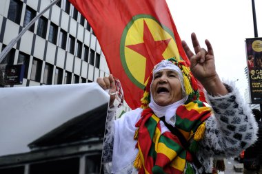 Brüksel 'deki Kürt toplumu protesto etti