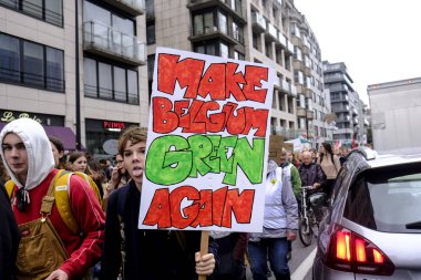 Brüksel, Belçika 'da İklim Gösterisi İçin Gençlik