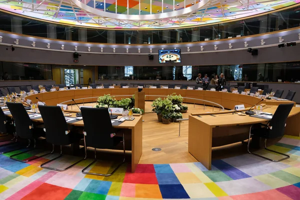 Sala Plenaria Consejo Europeo Bruselas Bélgica Febrero 2020 — Foto de Stock