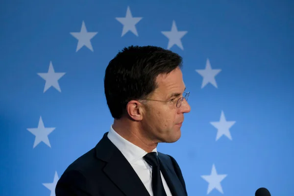 Brussel België Februari 2020 Eerste Minister Van Nederland Mark Rutte — Stockfoto