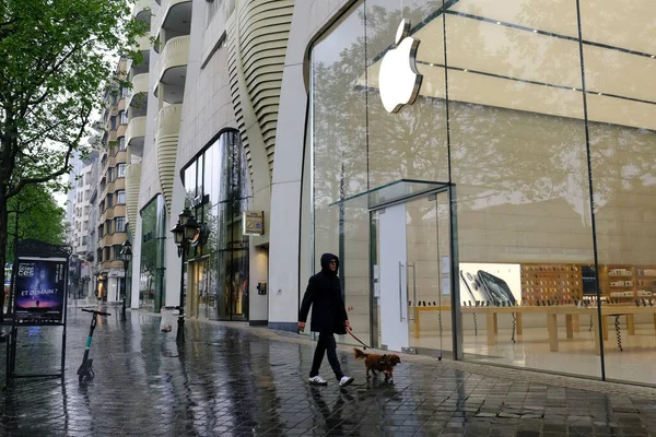 Εξωτερική Άποψη Apple Store Στις Βρυξέλλες Βέλγιο Στις Απριλίου 2020 — Φωτογραφία Αρχείου