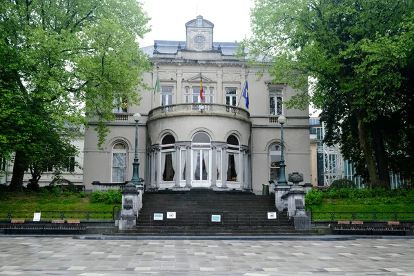Exterior View Town Hall Elsene Ixelles Brussels Belgium April 2020 — Stock Photo, Image