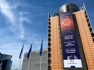 Avrupa Komisyonu 'nun Brüksel, Belçika' daki karargahı 15 Nisan 2020.