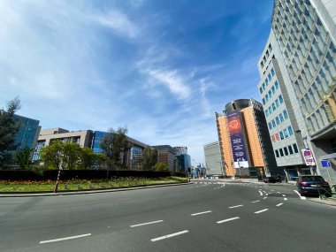 Avrupa Komisyonu 'nun Brüksel, Belçika' daki karargahı 15 Nisan 2020.