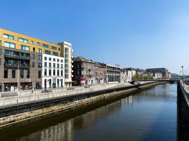 9 Nisan 2020 Çarşamba günü Belçika 'nın Charleroi kentindeki boş sokakların manzarası.