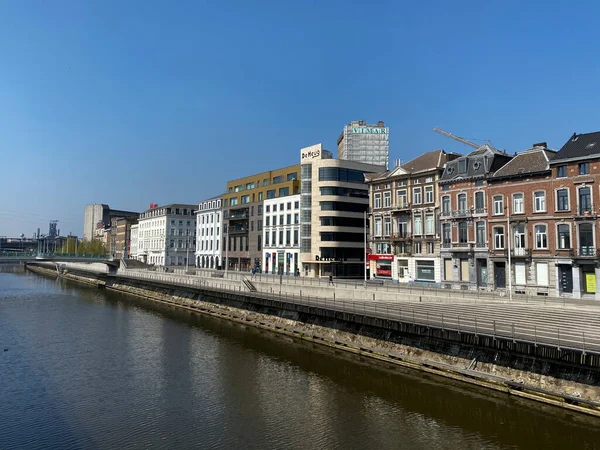 Zicht Lege Straten Het Centrum Van Charleroi België Woensdag April — Stockfoto