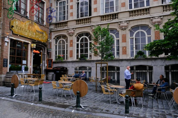 Veduta Una Zona Turistica Vuota Mentre Ristoranti Bar Riaprono Dopo — Foto Stock